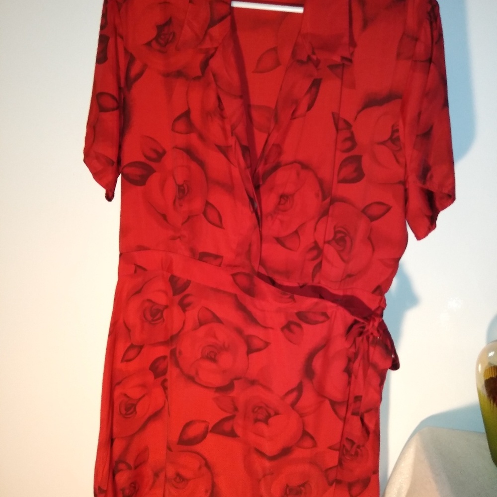 Red floral jumper